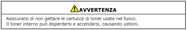 Avvertenze e precauzioni per la stampante OKI B412, B432, B512 durante la sostituzione del toner