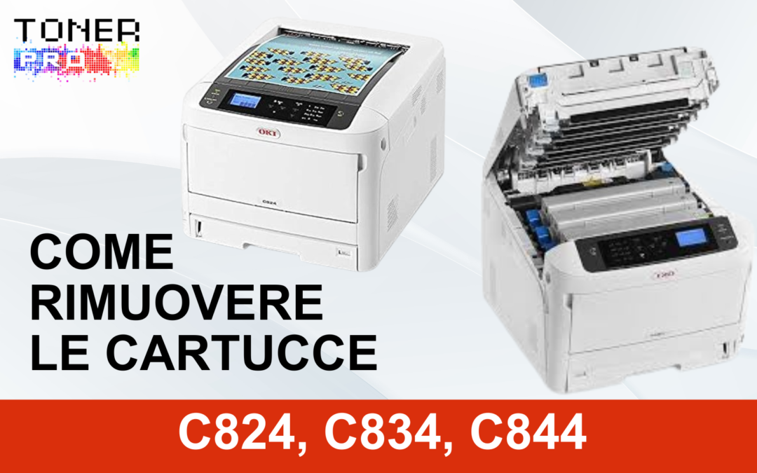 Come sostituire le cartucce del toner OKI C824 C834 C844