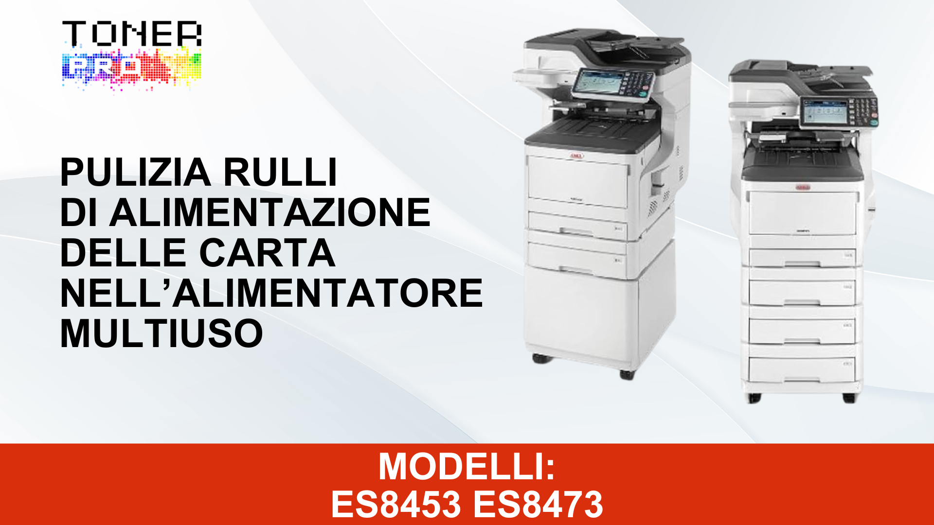 Pulire i rulli di alimentazione carta dell'alimentatore multiuso stampanti OKI ES8453 ES8473